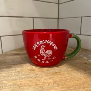 BIG Red "I Put Sriracha On My Sriracha" 24oz Huge Coffee Cup HUY FONG FOODS